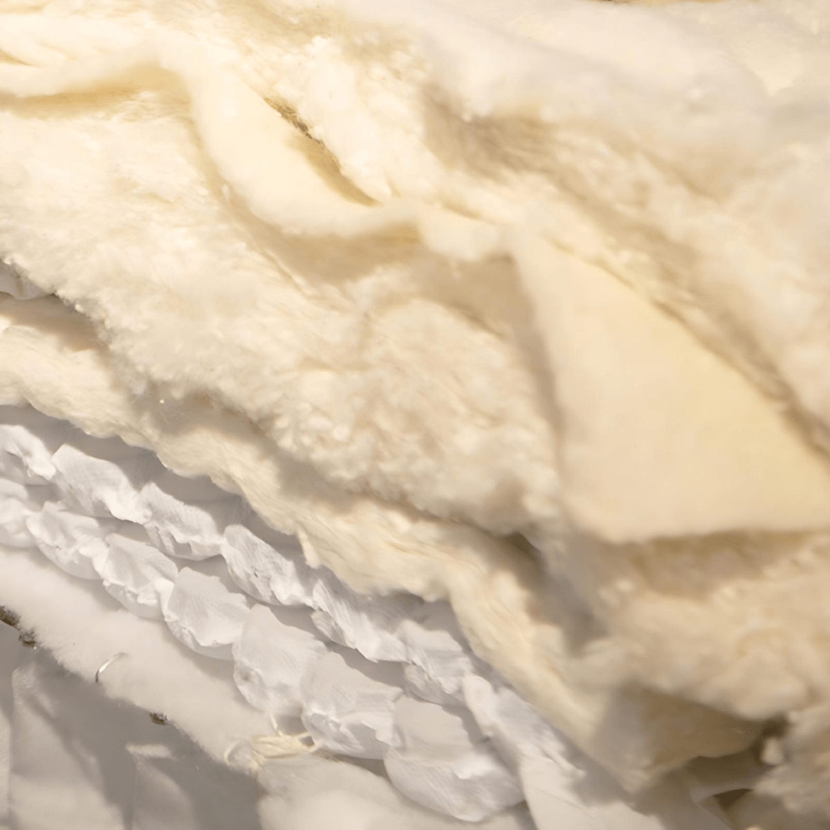 Natural organic mattress materials for handcrafted English Royal Mattress with traditional fillers.