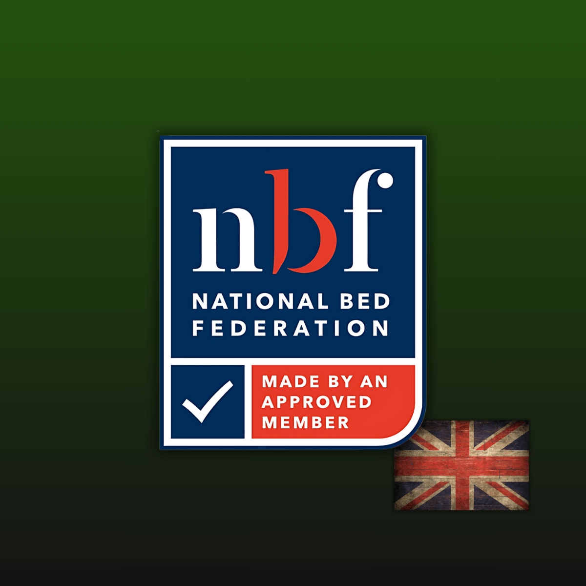 National Bed Federation logo with British flag emblem.