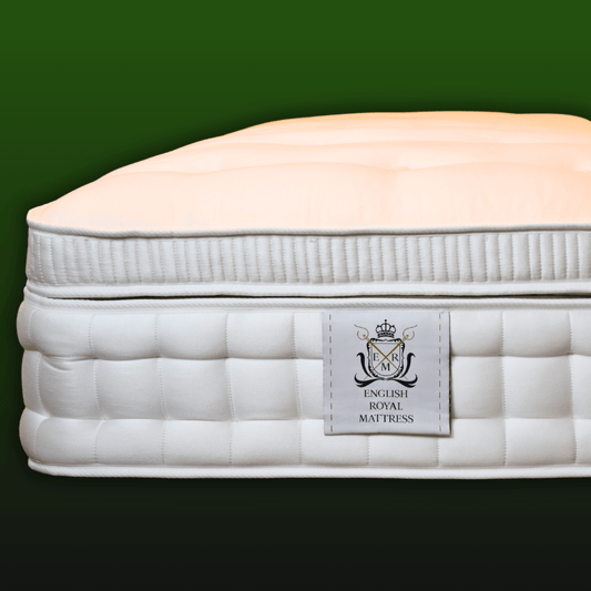 English Royal Mattress 2000 Pocket with 4000 Micro Top Pillow, handcrafted for superior comfort and quality.
